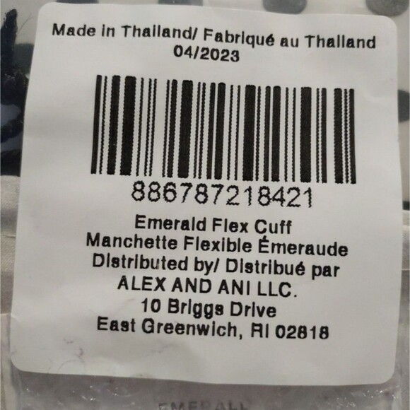 NIP Alex & Ani Emerald Flex Cuff Bracelet - Picture 3 of 8